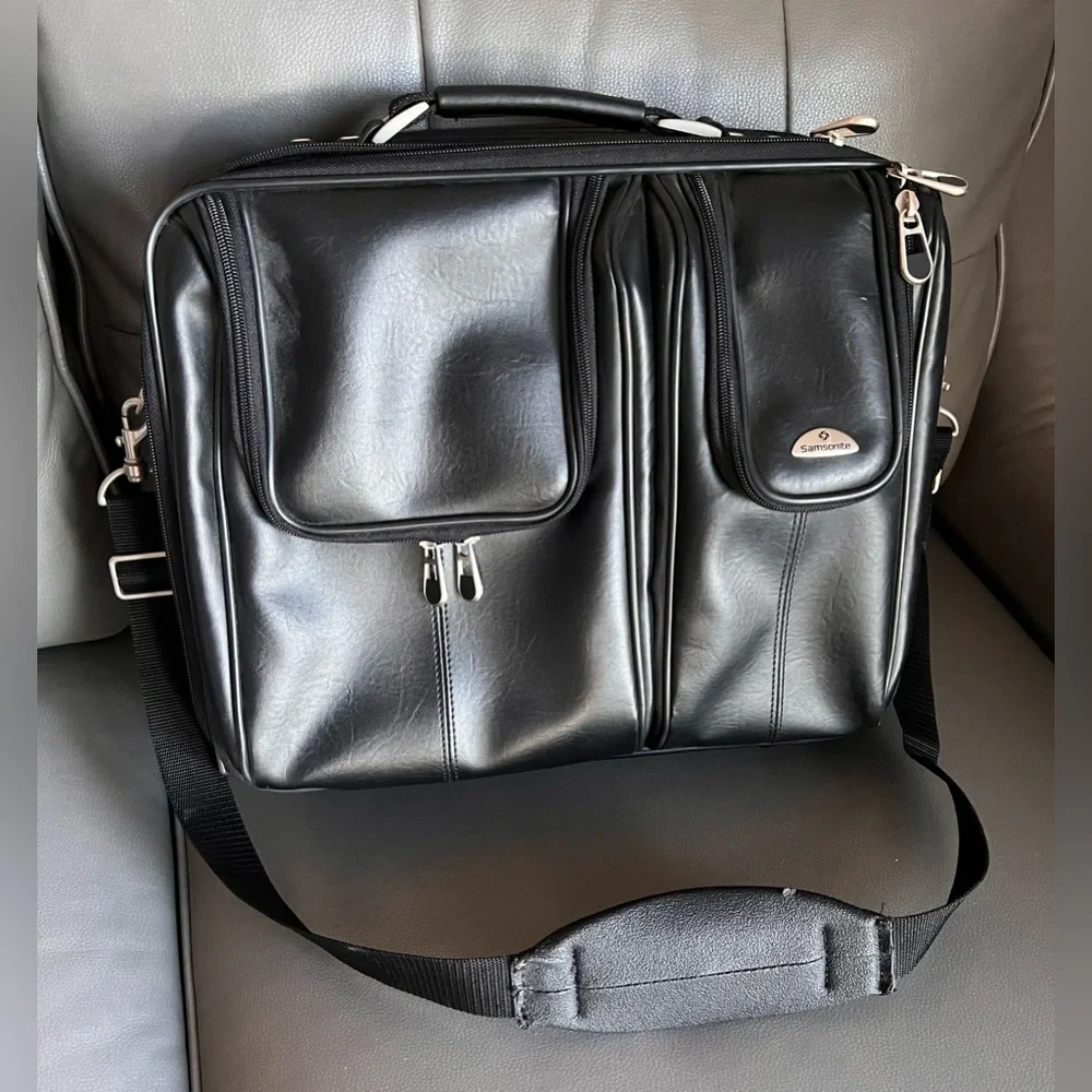 SAMSONITE Faux Leather LAPTOP Bag CASE Travel BRIEFCASE 15” Women MEN